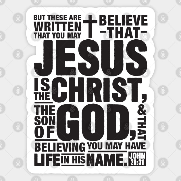 John 20:31 Sticker by Plushism